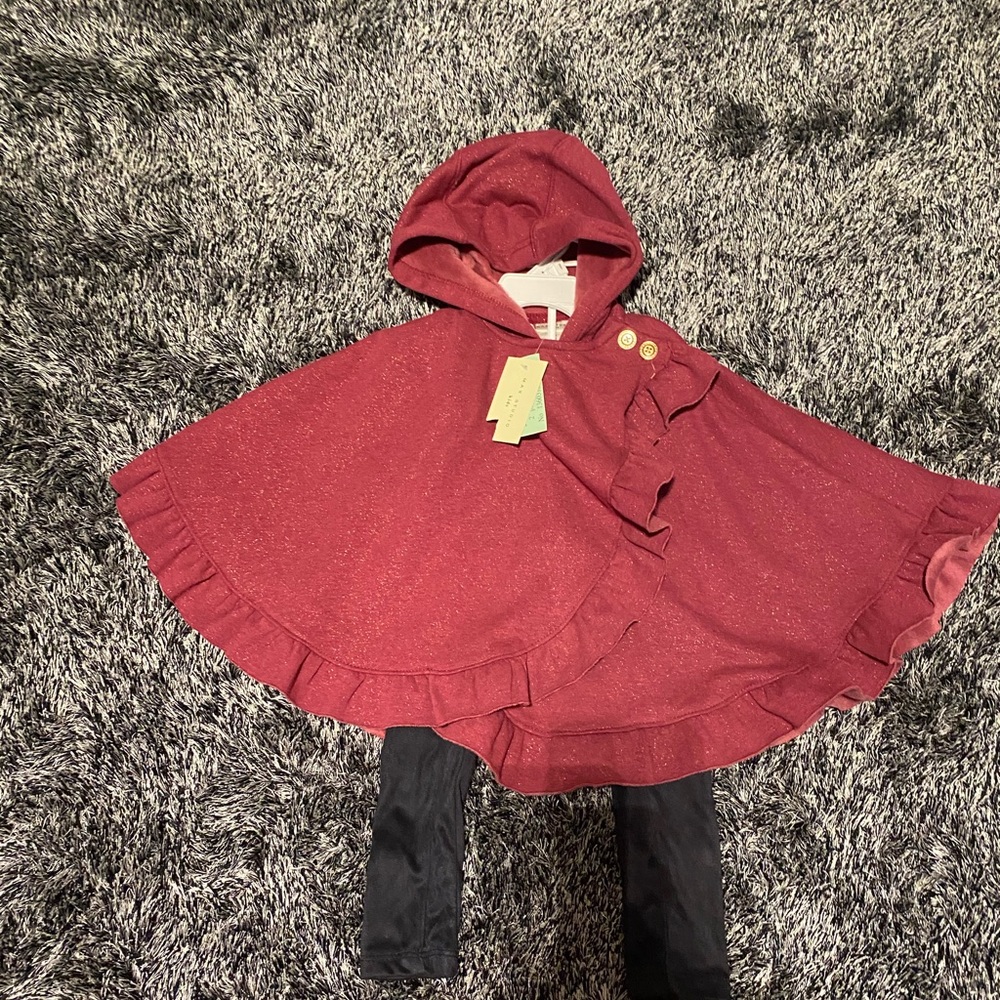 Max studio toddler girl poncho set 2T